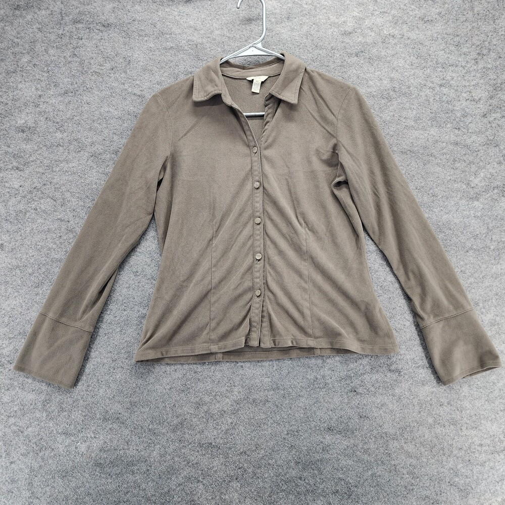 J Jill Shirt Womens XS Long Sleeve Brown Button Up